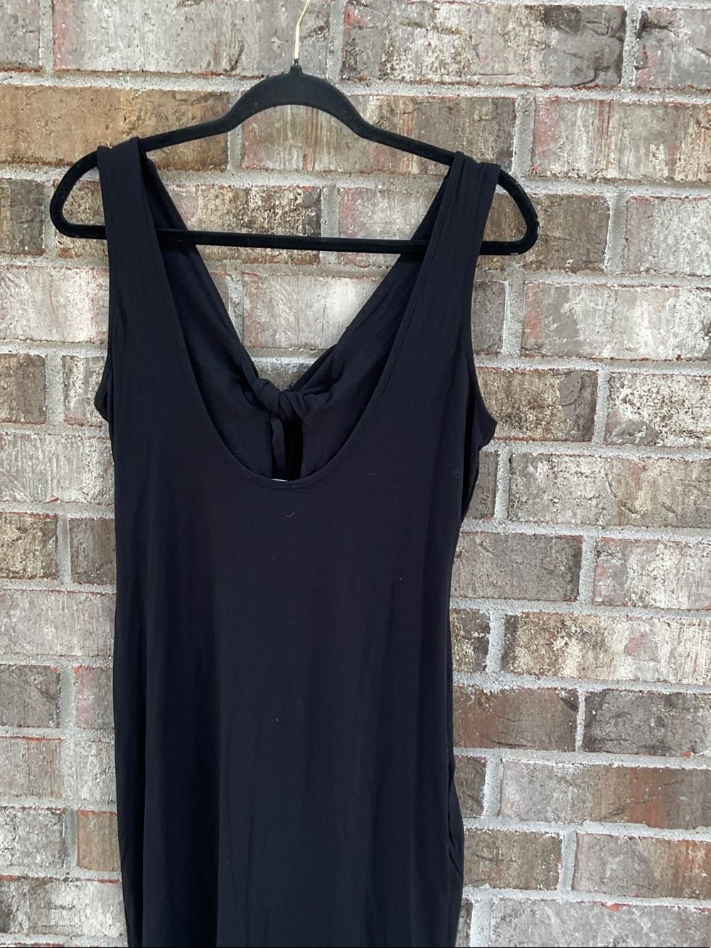 Take 50% OFF- ASOS Classic Black Tie-Front Midi Dress, Size-10 - Picture 8 of 10